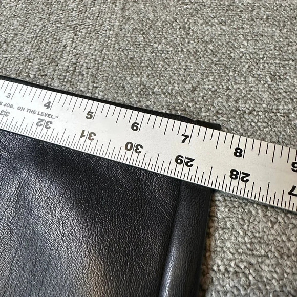 Aritzia Wilfred Faux Black Leather Straight Leg Pants in Womens Size 2 - Picture 4 of 7